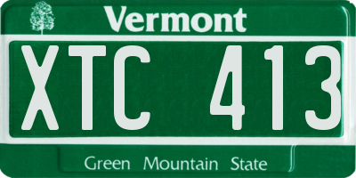 VT license plate XTC413
