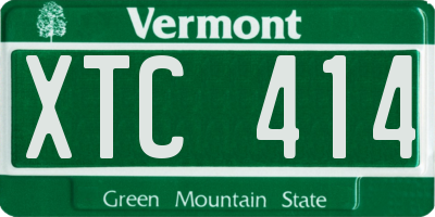 VT license plate XTC414