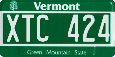 VT license plate XTC424