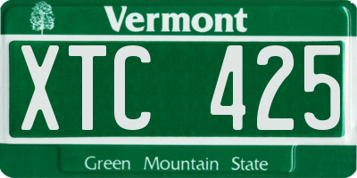VT license plate XTC425