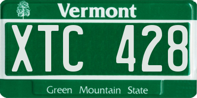 VT license plate XTC428
