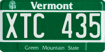 VT license plate XTC435
