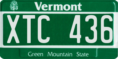 VT license plate XTC436