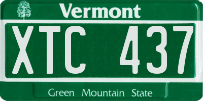 VT license plate XTC437
