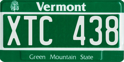 VT license plate XTC438