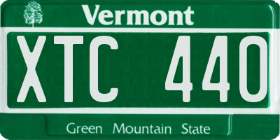 VT license plate XTC440