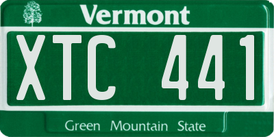 VT license plate XTC441