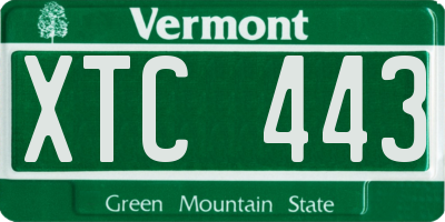VT license plate XTC443