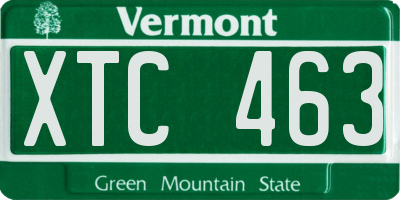 VT license plate XTC463