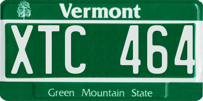 VT license plate XTC464