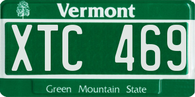 VT license plate XTC469