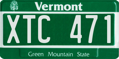 VT license plate XTC471