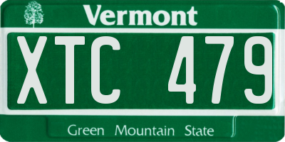 VT license plate XTC479