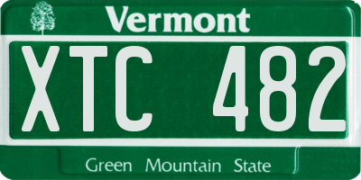 VT license plate XTC482