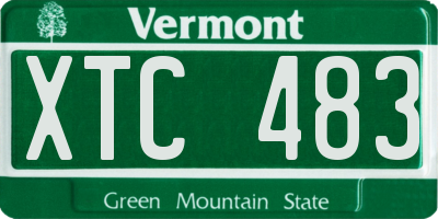 VT license plate XTC483