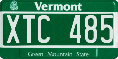 VT license plate XTC485