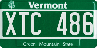 VT license plate XTC486