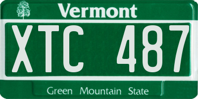 VT license plate XTC487