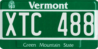 VT license plate XTC488