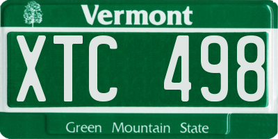 VT license plate XTC498