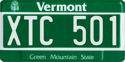 VT license plate XTC501