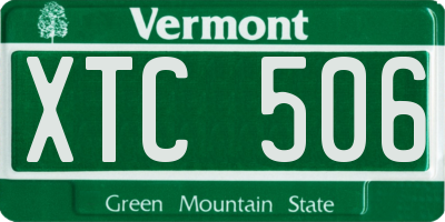 VT license plate XTC506
