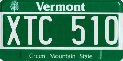 VT license plate XTC510