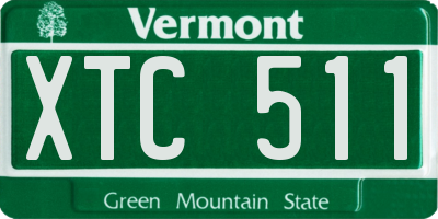 VT license plate XTC511