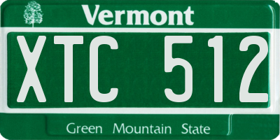 VT license plate XTC512