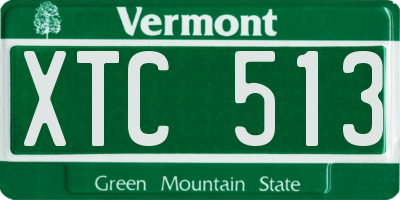 VT license plate XTC513