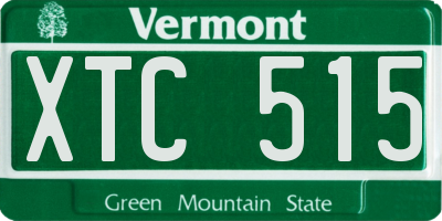 VT license plate XTC515