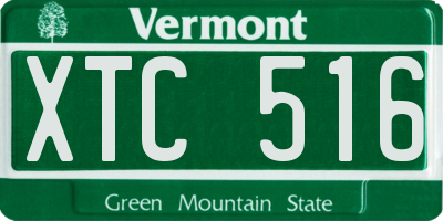 VT license plate XTC516