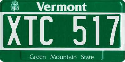 VT license plate XTC517