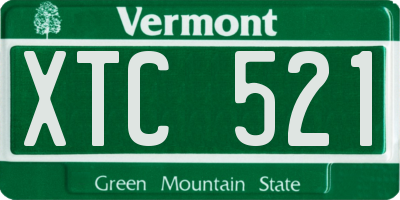 VT license plate XTC521