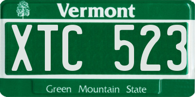 VT license plate XTC523