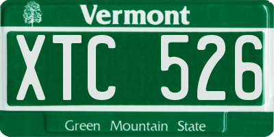 VT license plate XTC526