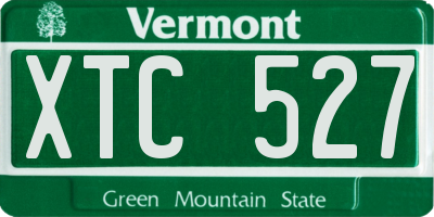 VT license plate XTC527