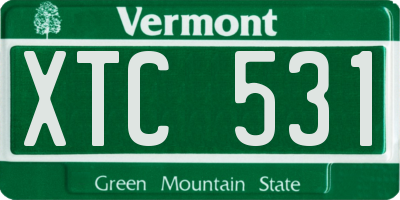 VT license plate XTC531