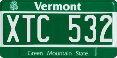 VT license plate XTC532