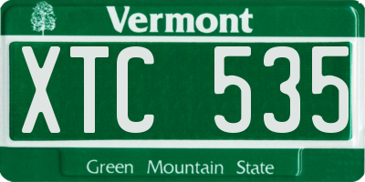 VT license plate XTC535
