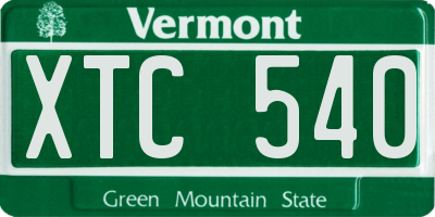 VT license plate XTC540