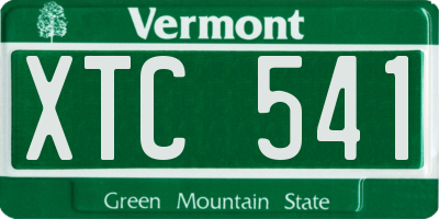 VT license plate XTC541