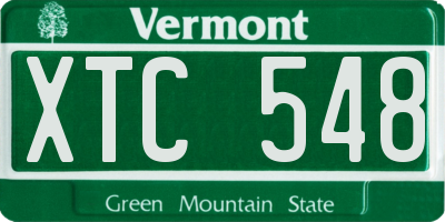 VT license plate XTC548