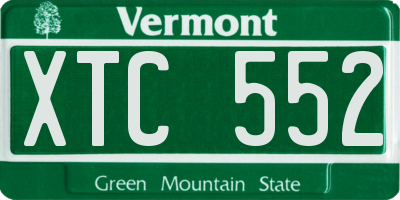 VT license plate XTC552