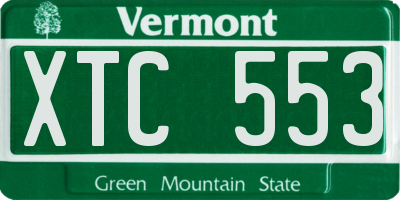 VT license plate XTC553