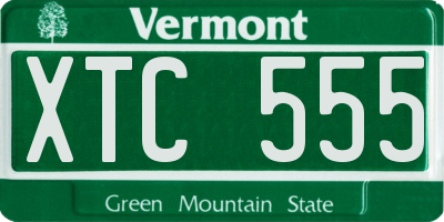 VT license plate XTC555
