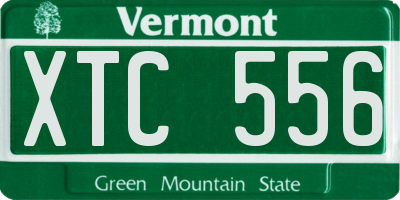 VT license plate XTC556