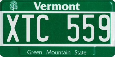 VT license plate XTC559