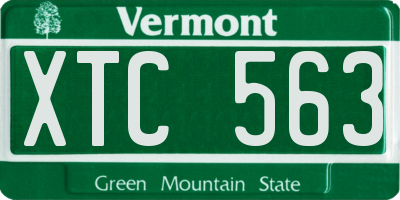 VT license plate XTC563