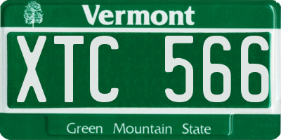 VT license plate XTC566